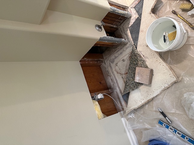 Chimney Leaks: fireplace water damage, mold drywall removed